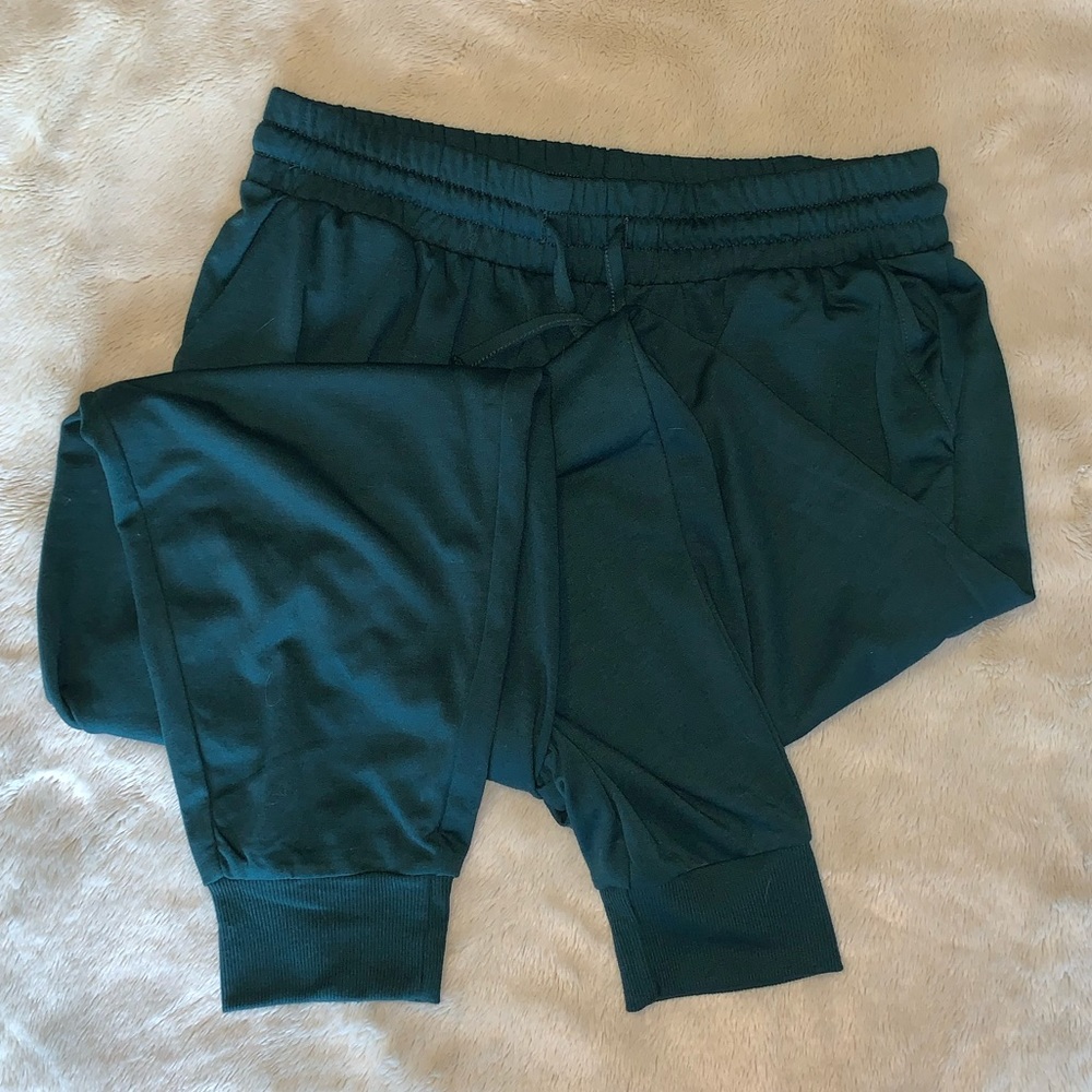 Zenana dark green lightweight joggers XL